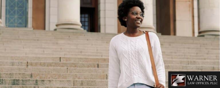 Student descending university steps what would be a violation of Title IX in Schools